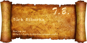 Türk Bíborka névjegykártya